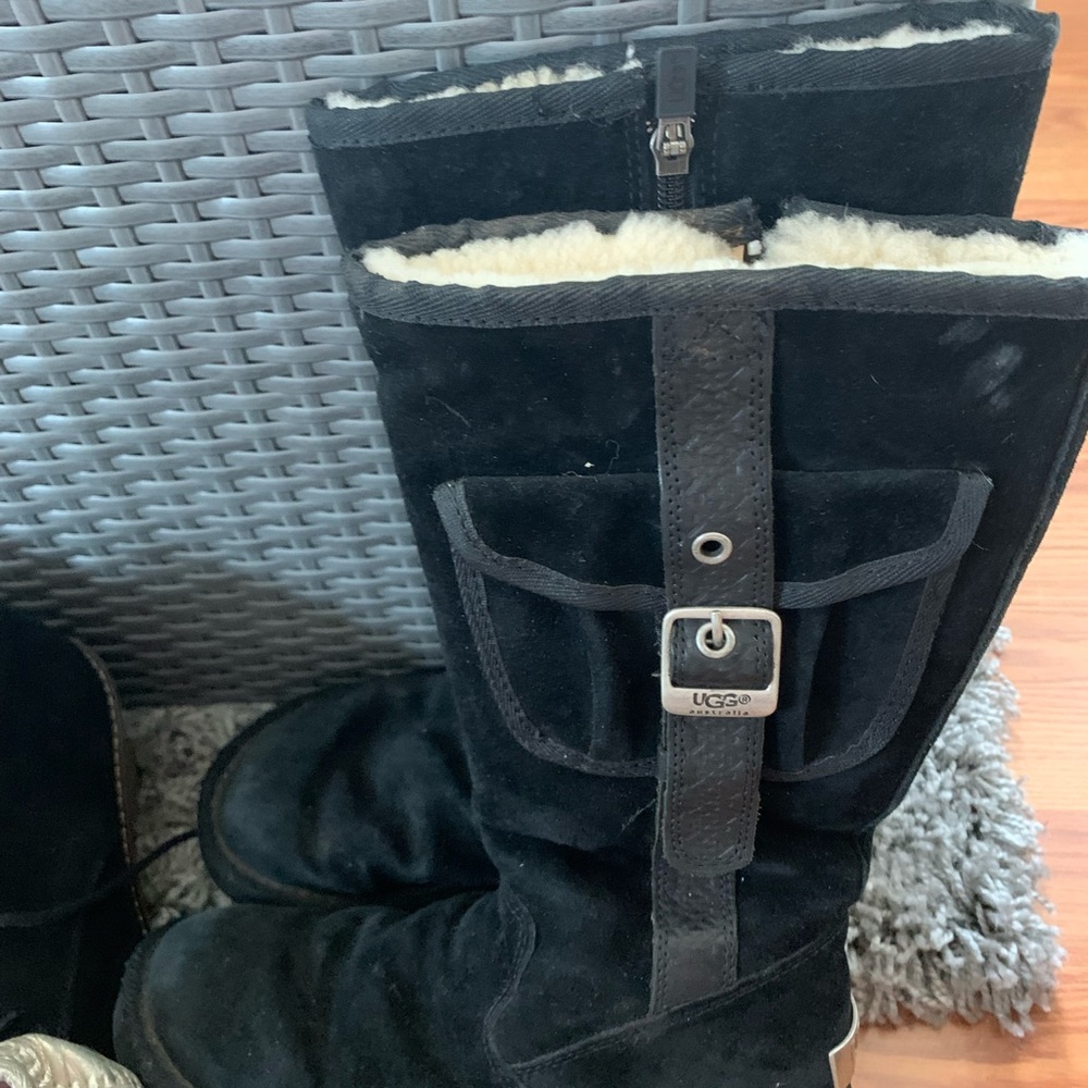 Pair of size 8 UGG black snow boots